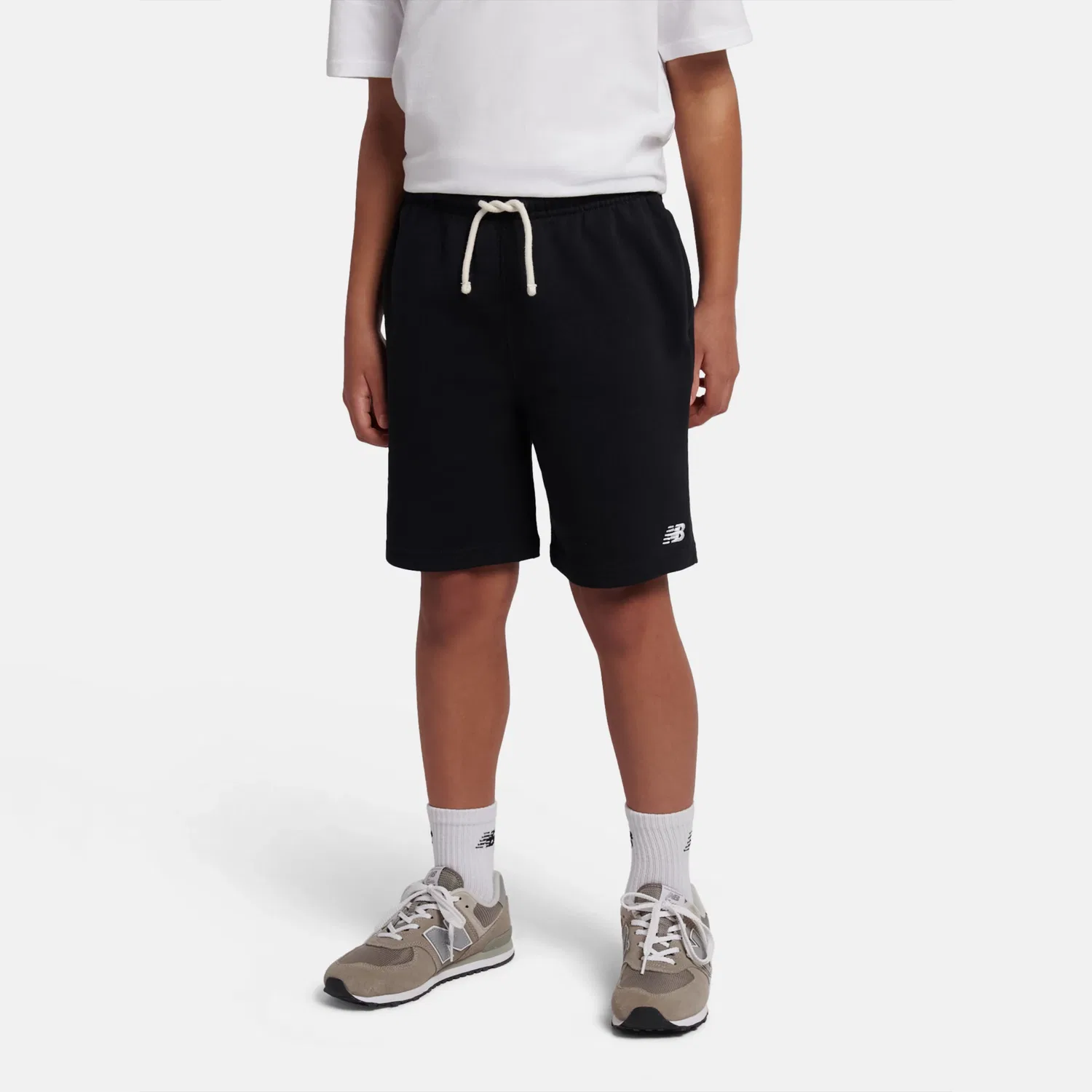 Детские шорты свободного кроя с логотипом French Terry Small Logo New Balance, Black