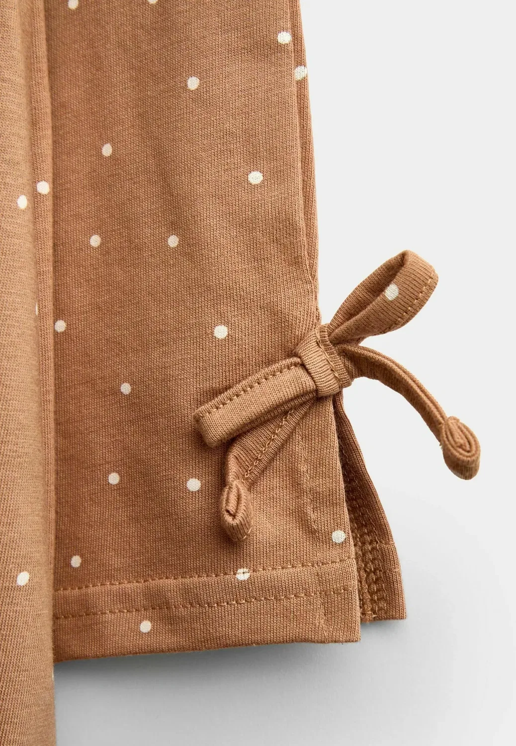 Платье с аппликацией в горошек - трикотажное платье Jojo Maman Bébé, Mid Brown Woodland — фото 4