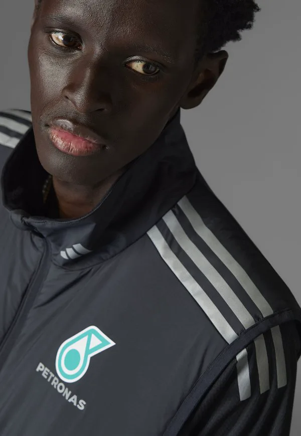 Mercedes amg petronas formula one team driver authentic sleeveless Adidas Originals, Black Reflective Silver — фото 4