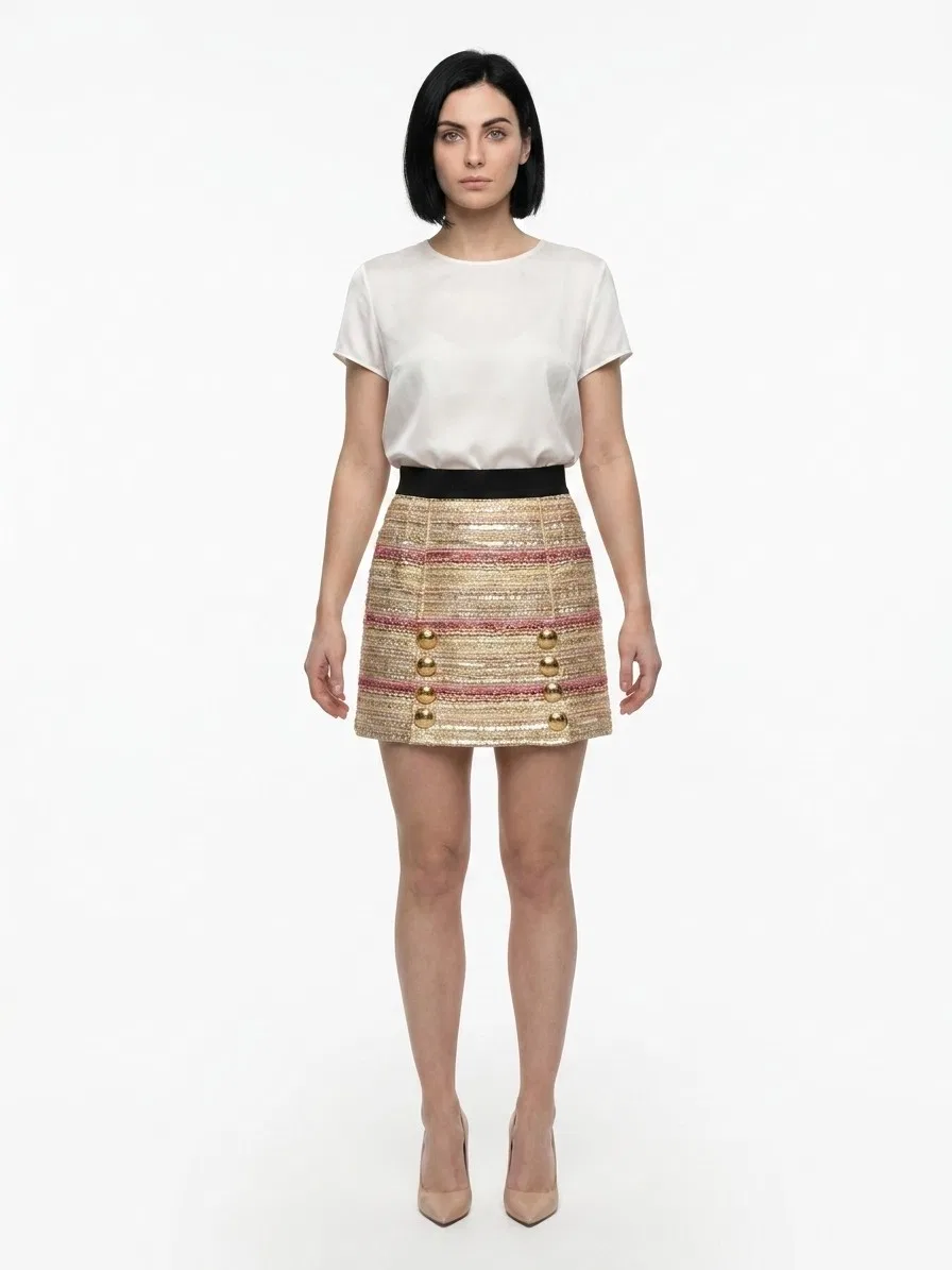 Женская мини-юбка с биколорным дизайном Bicolor Acetate Mini Skirt Dolce & Gabbana, Bicolor