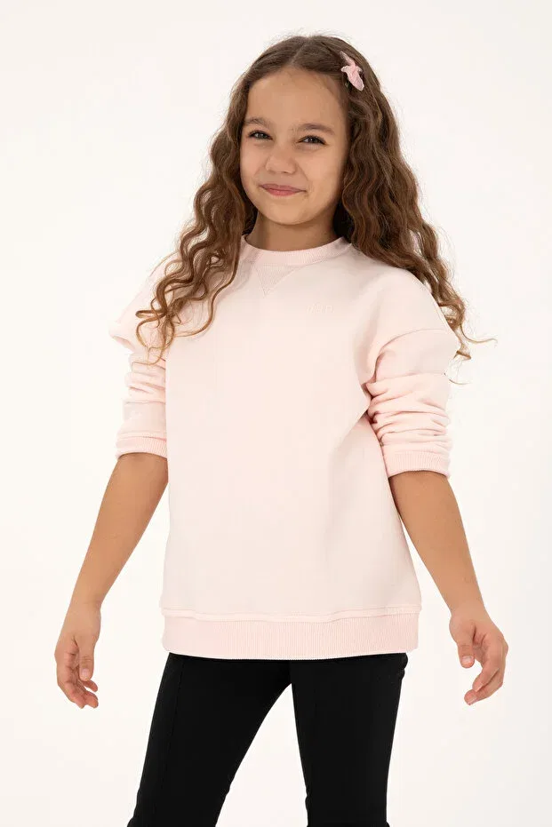 Детские свитшот для девочек с флисовой подкладкой U.S. Polo Assn., Light Pink