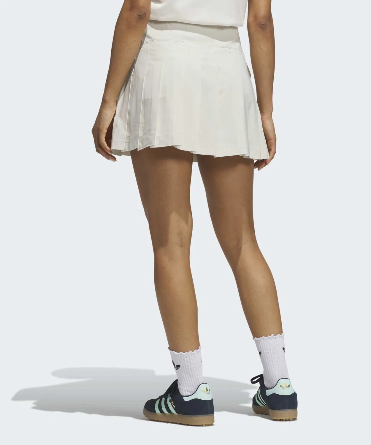 Женская плиссированная юбка для гольфа Adidas Golf, Cream — фото 2