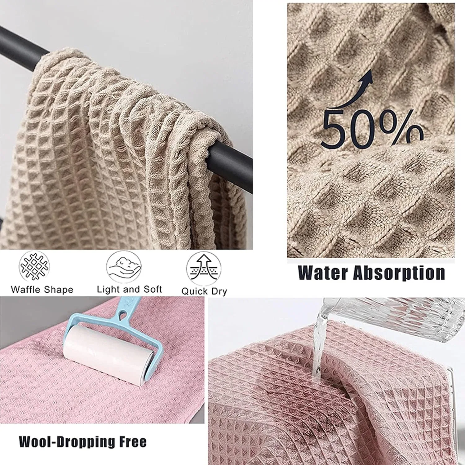 Шапочка для душа Microfiber, 7LiuYueFei6, 1 шт, C — фото 4