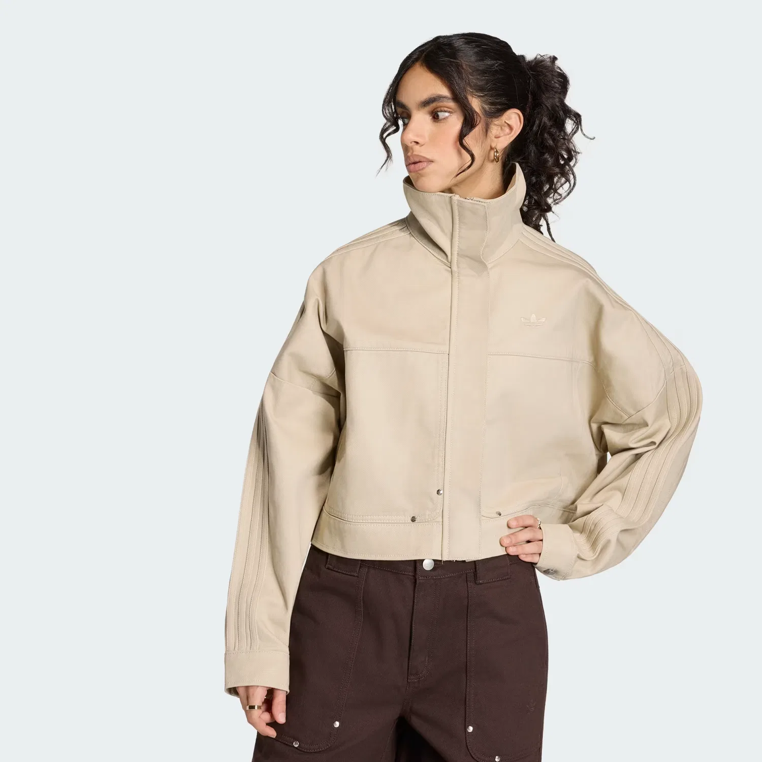 Женская куртка свободного кроя Premium Essentials Adidas Originals, хаки