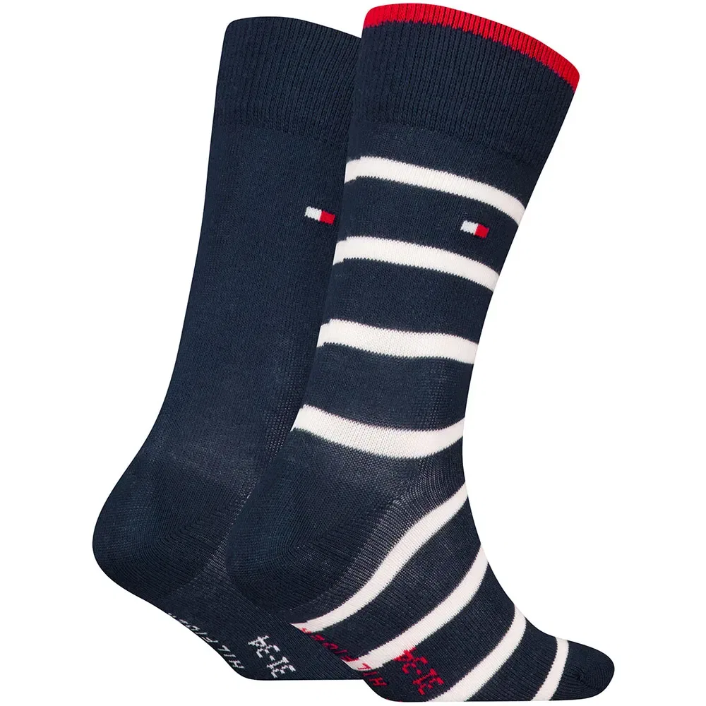 Детские носки для девочек с принтом Breton Stripe Tommy hilfiger, Blue — фото 2