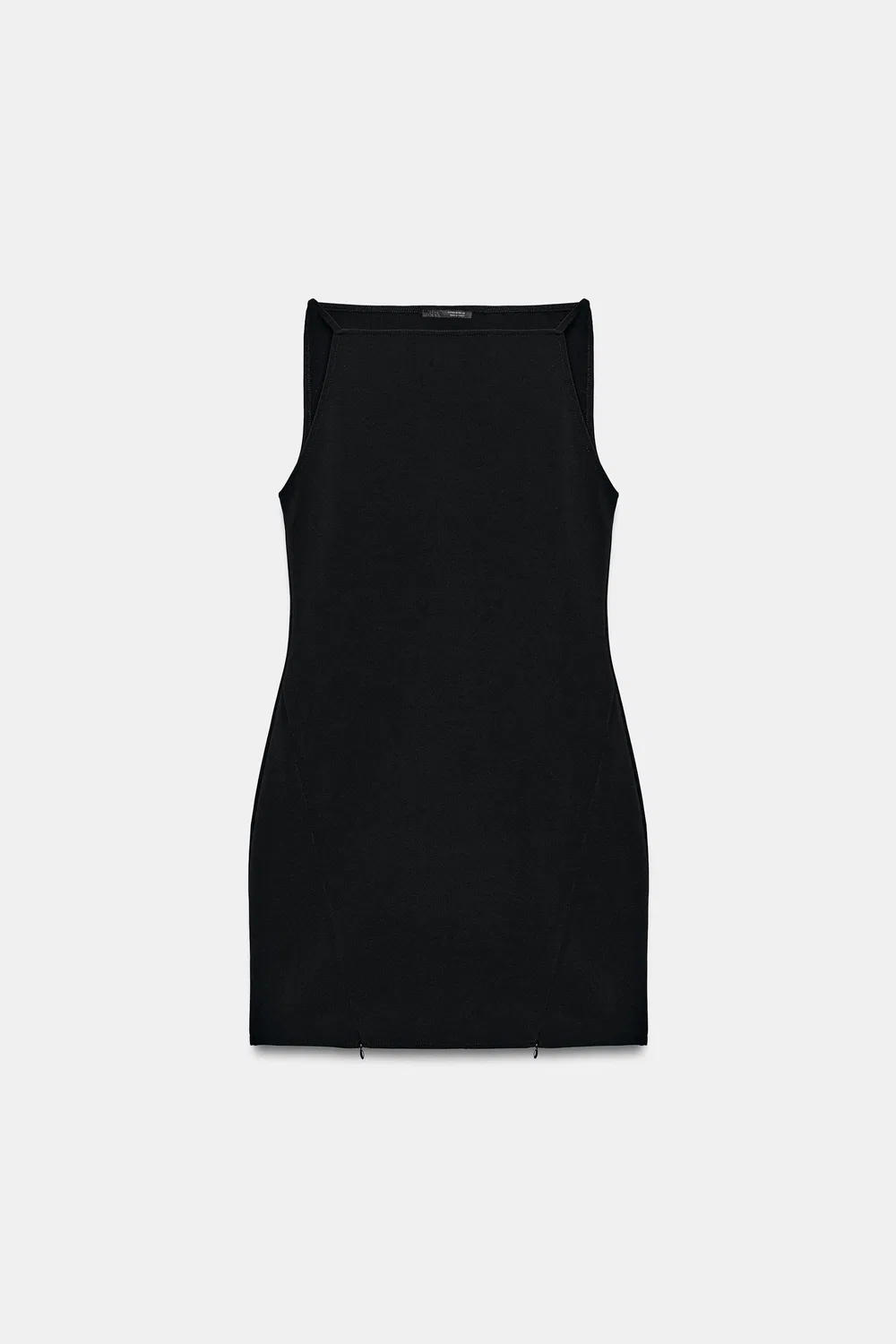 Эластичное мини-платье с молниями ZARA, Black — фото 4