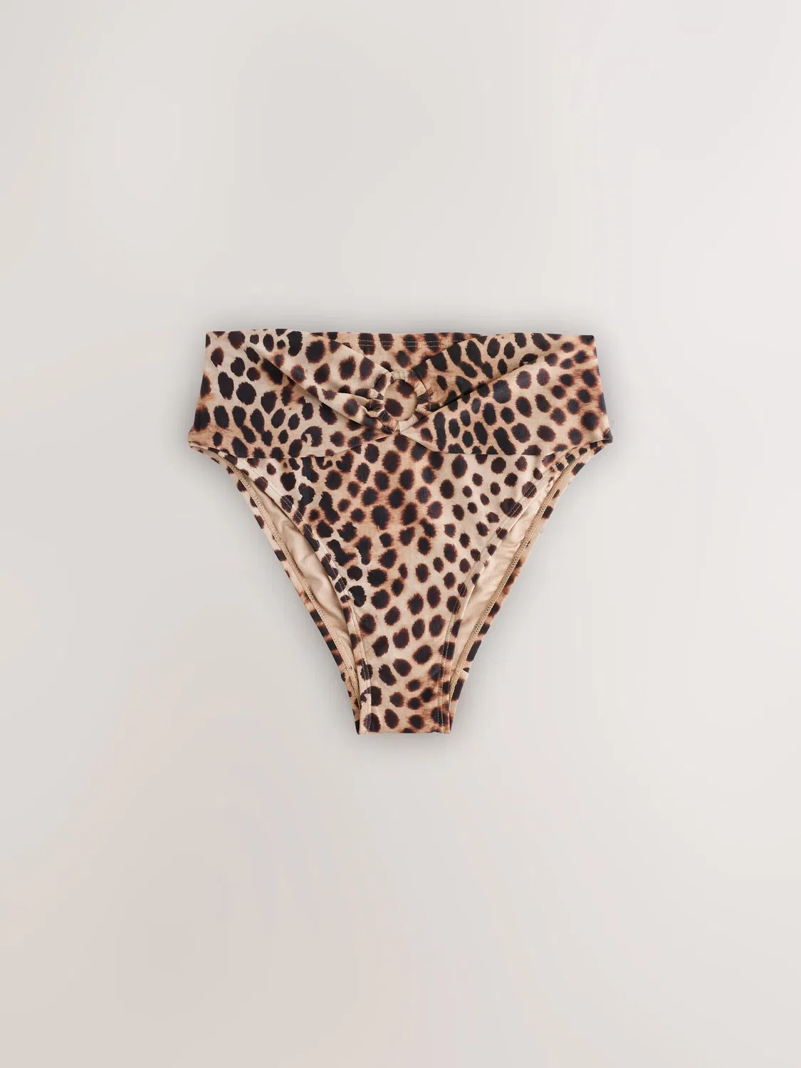 Бикини-трусы высокая талия, стома, Leopard Print Next, коричневый
