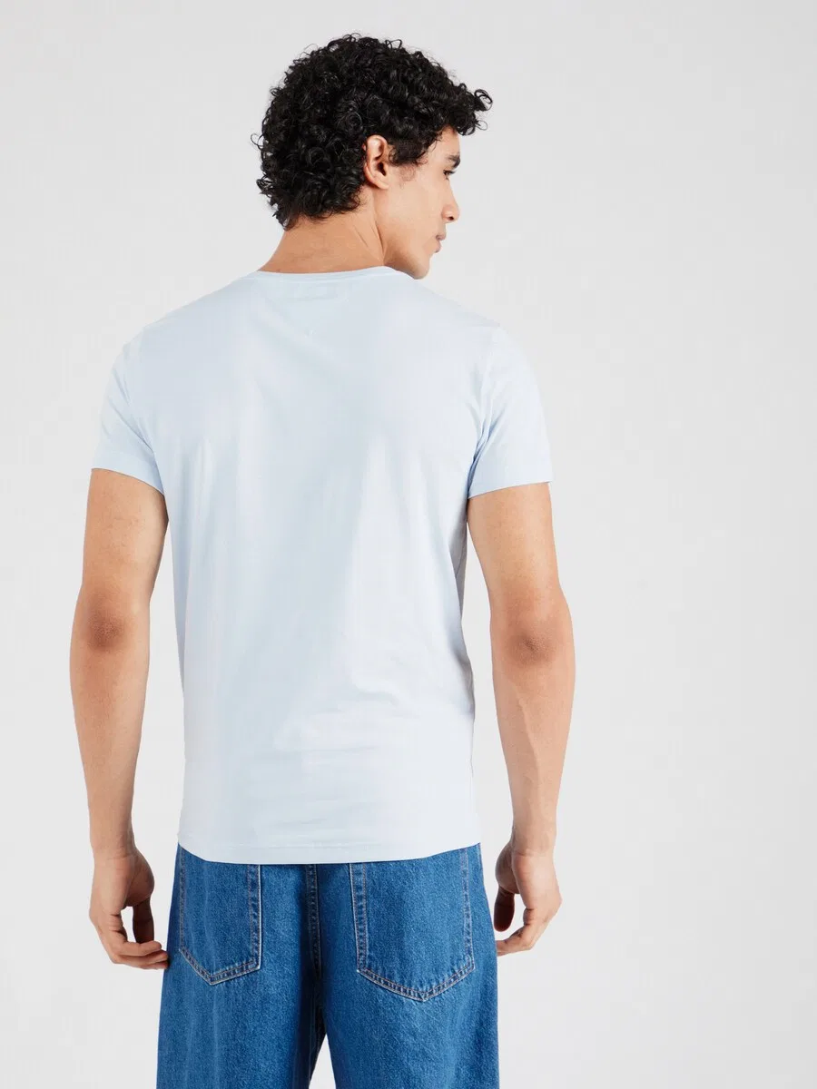 Рубашка TOMMY HILFIGER Slim fit 'Flag Embroidery Slim' светло-голубого цвета — фото 4
