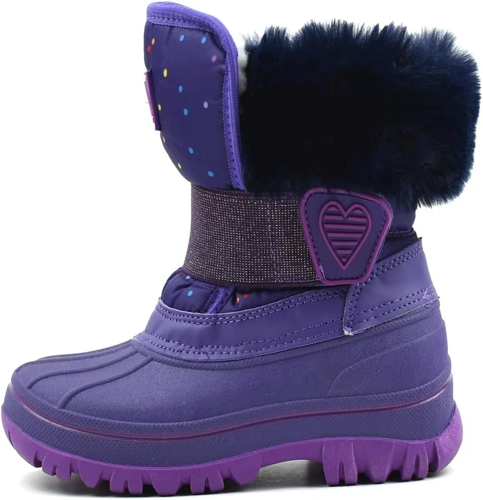 Детские зимние снежные ботинки Nova Mountain Boys Girls Little Kids Winter Snow Boots Nova Footwear, Darkpurple — фото 4
