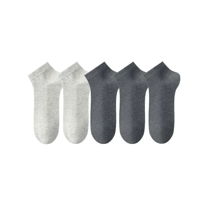 Детские носки с принтом, набор из 5 пар, модель Ankle Socks, MADALLO, Light Gray 2+Medium Gray 3
