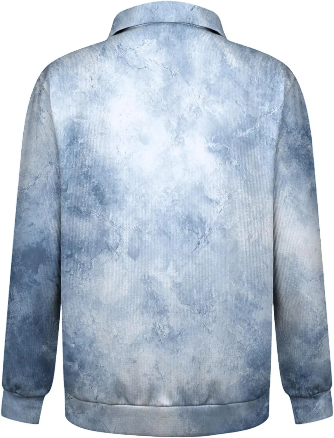 Мужская длинная футболка с воротом-поло Regular Fit, Light Blue — фото 3