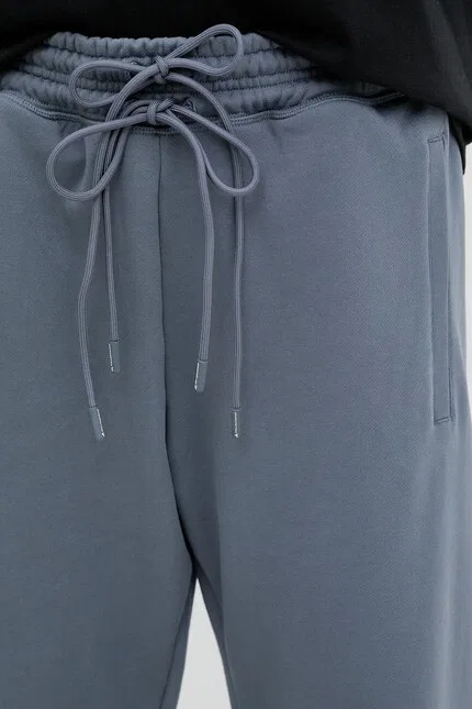 Спортивные штаны из хлопка Adidas by Stella McCartney, серый — фото 4