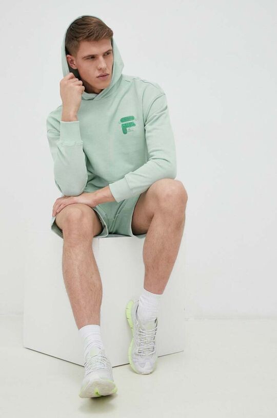 

Хлопковая толстовка Fila, бирюзовый