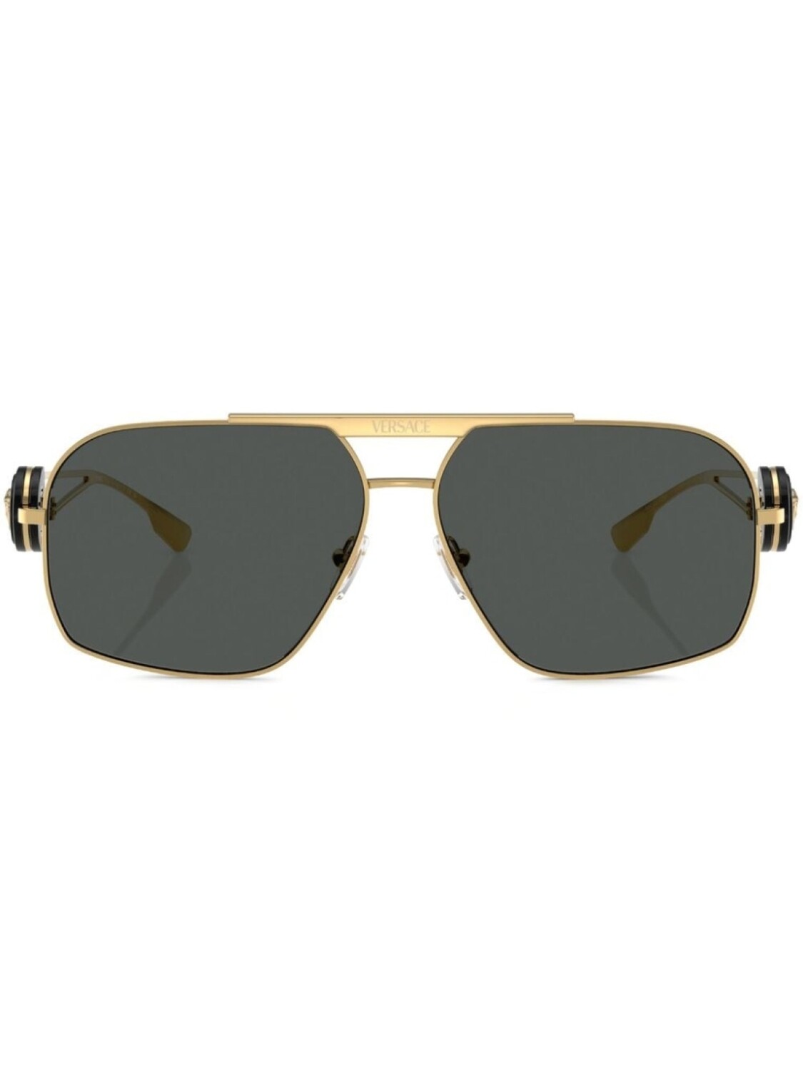 

Солнцезащитные очки-пилоты с декором Medusa Versace Eyewear, золотистый