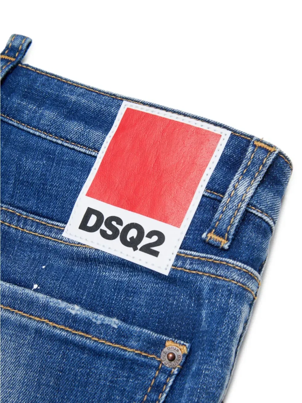 Джинсы с нашивкой-логотипом Dsquared2 Kids, синий — фото 4