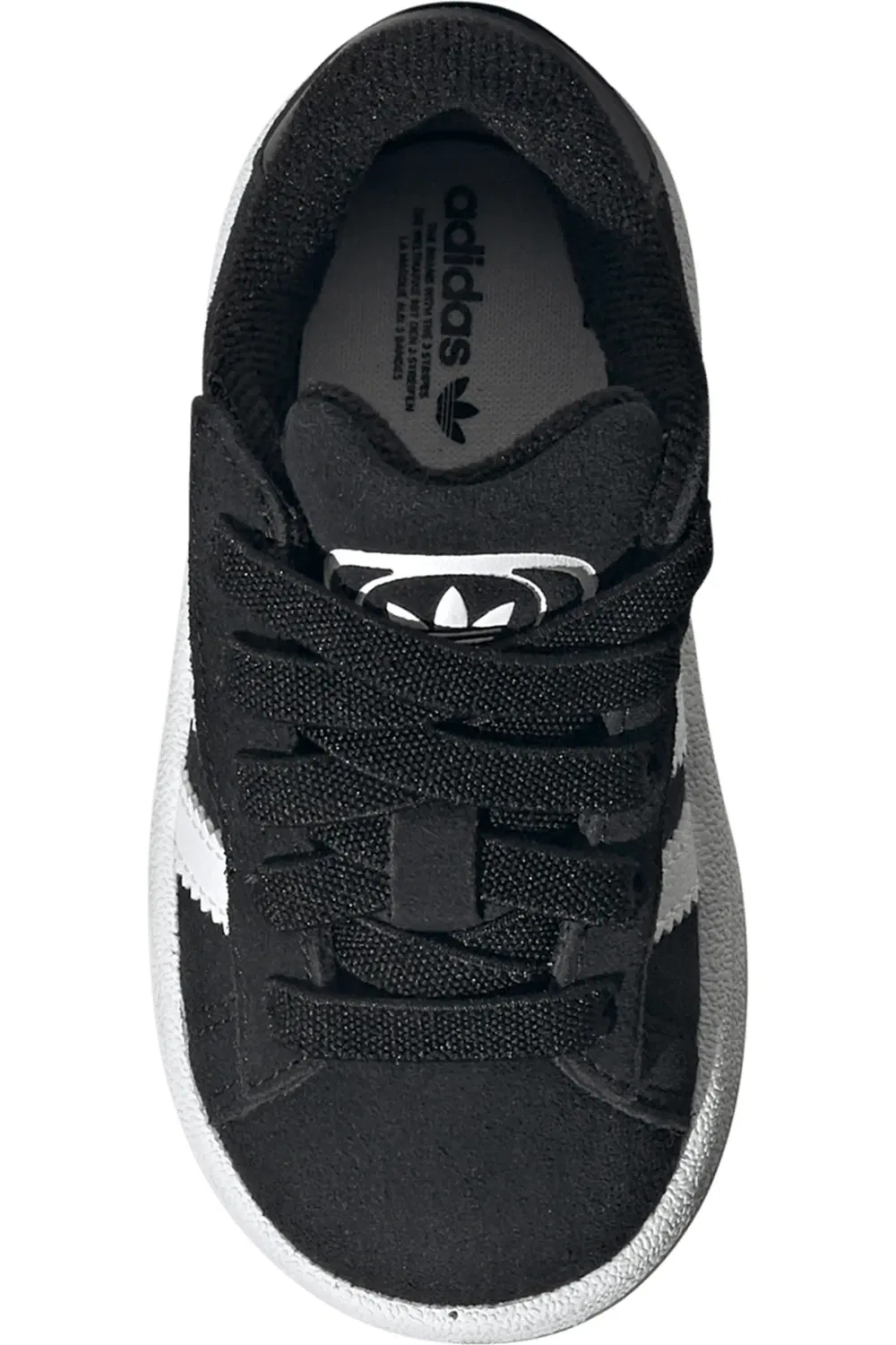 Кроссовки детские с зубчатыми полосками Campus 00s adidas, Black/White/Gum — фото 4