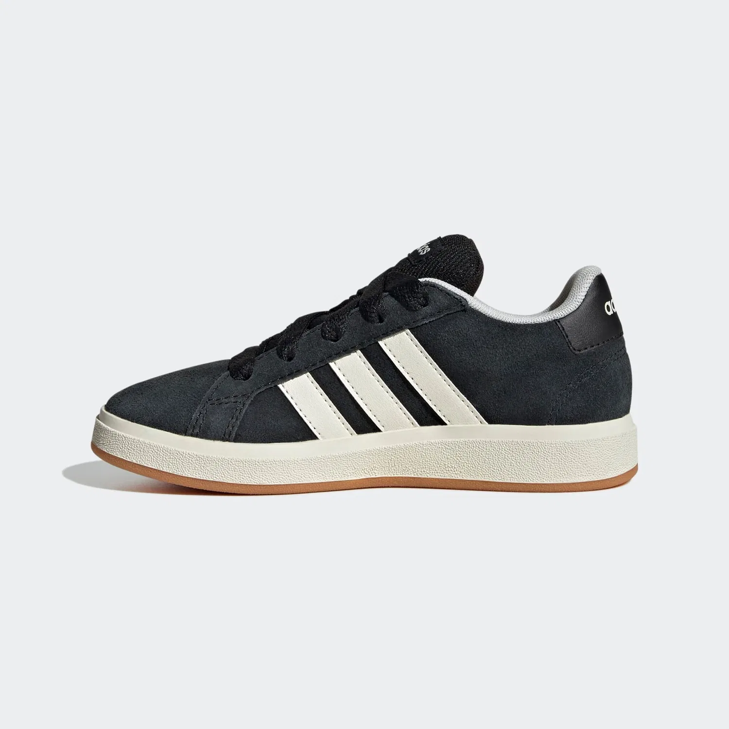 Детские кроссовки в стиле скейт Adidas Grand Court 00S, Core Black/Off White — фото 3