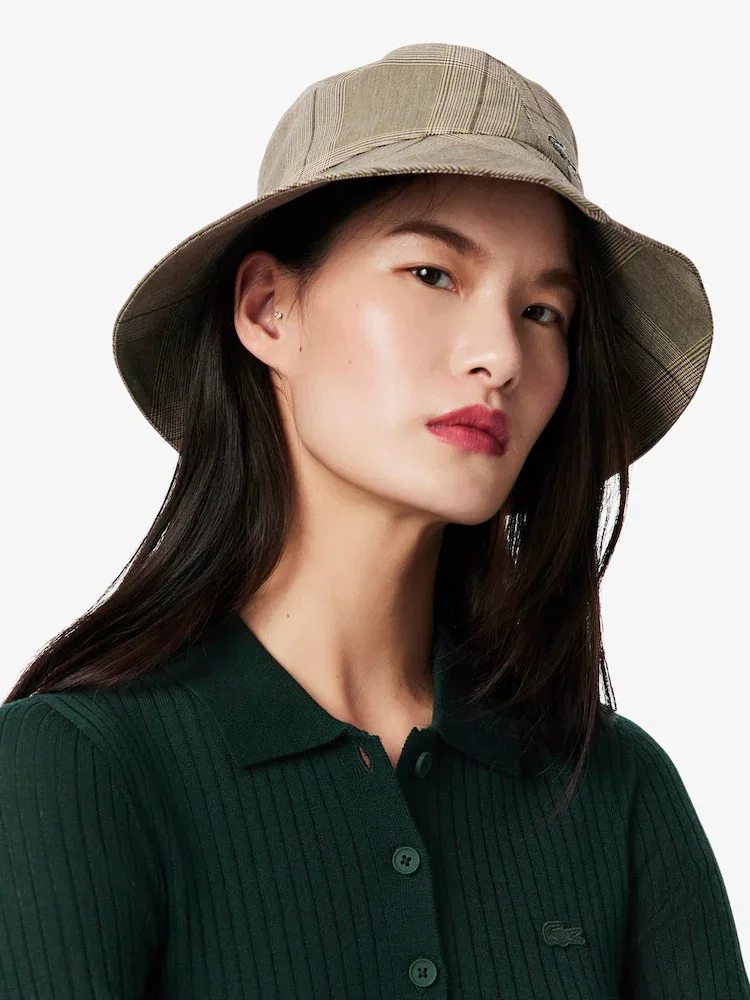 Свитер женский LACOSTE Ribbed, поло, бежевый — фото 2