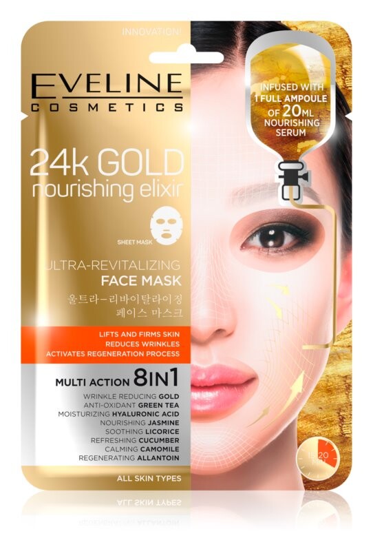 

Лифтинг маска Eveline Cosmetics 24k Gold Nourishing Elixir