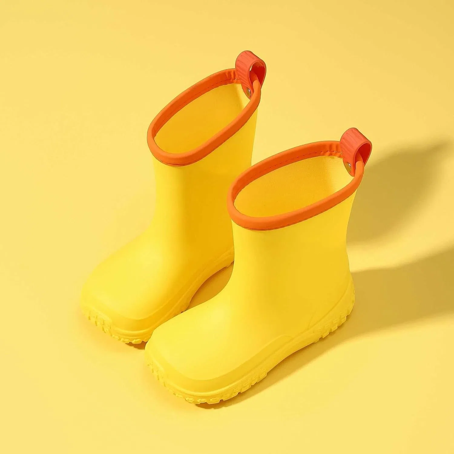 Детские резиновые сапоги для мальчиков с защитным манжетом, Yellow — фото 3