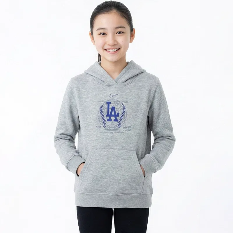 Детский свитшот с принтом Los Angeles Dodgers Nike, Gray — фото 4