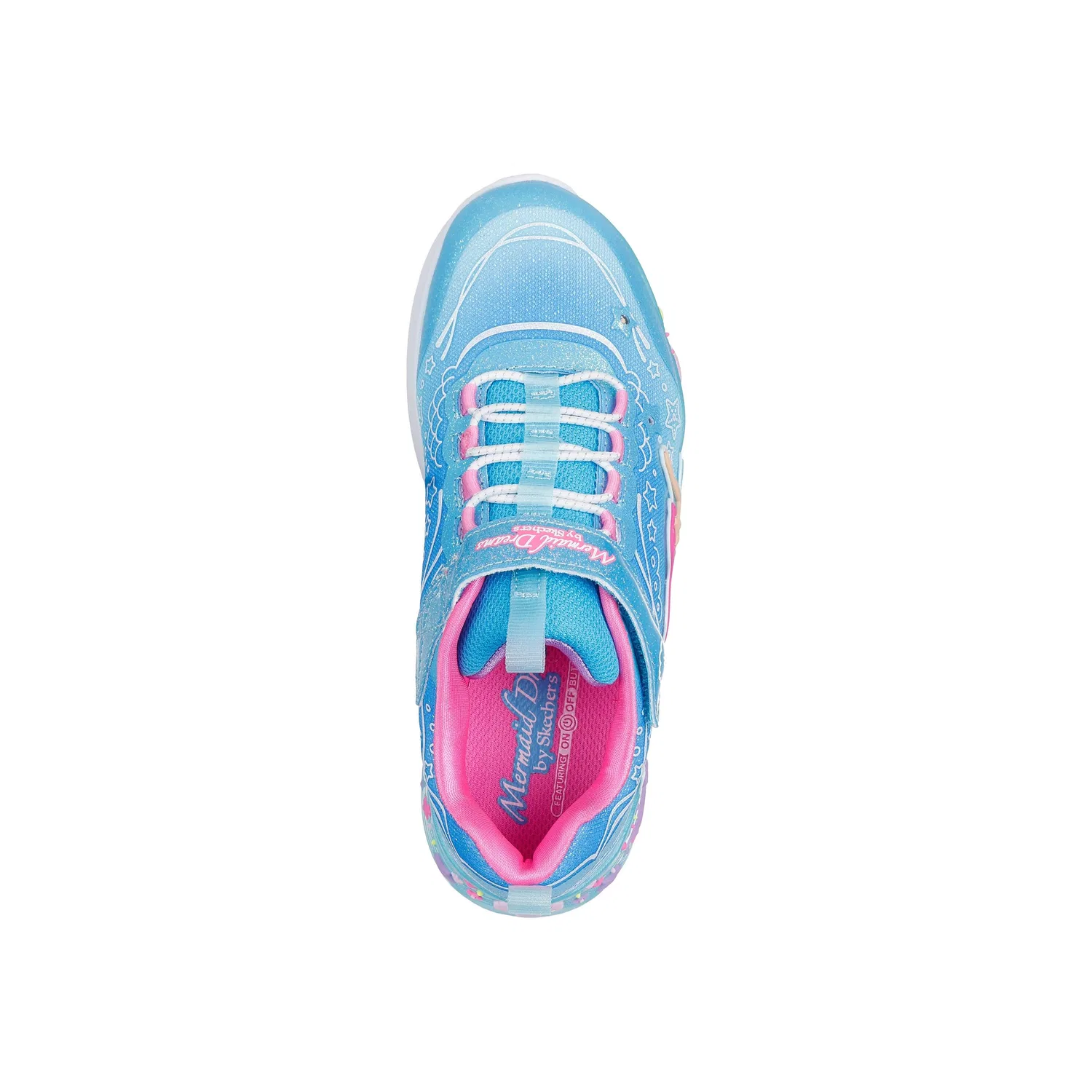 Детские кроссовки для девочек с закрытым носком Skechers 303060LBLMT, Blau — фото 2