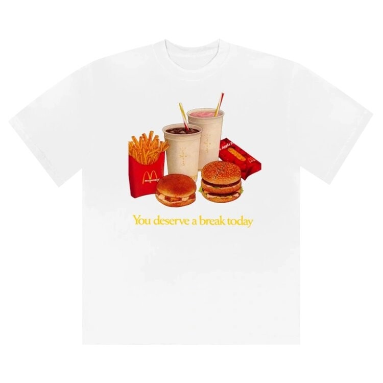 

Футболка Cactus Jack by Travis Scott x McDonald's Deserve A Break T-Shirt II 'White', белый