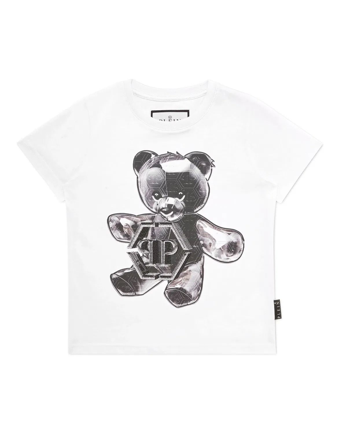 Детская футболка с коротким рукавом с принтом Teddy Bear PHILIPP PLEIN, White
