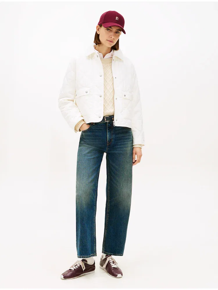 Куртка с квилтингом флаг TOMMY HILFIGER, Ivory — фото 3