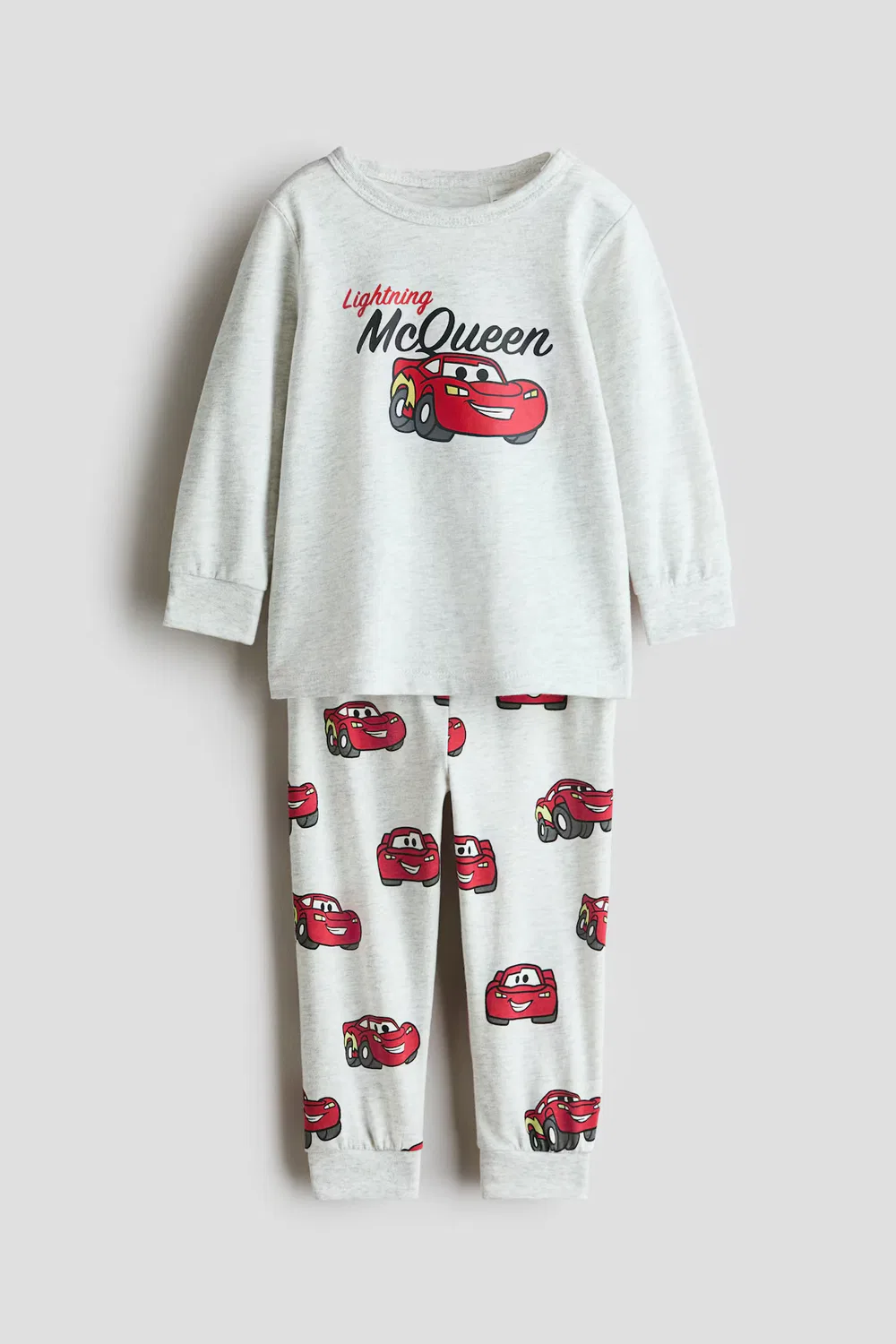 Пижама из набивного хлопка H&M, Hellgrau/Autos