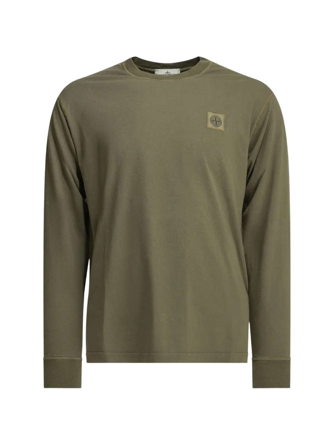 Лонгслив Fissato из органического хлопка Stone Island, зеленый