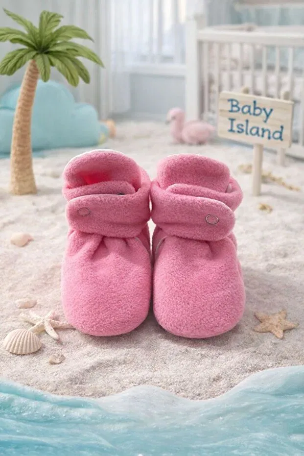 Детские пинетки для новорожденных хлопковые Organic cotton lined Pico Baby, Pink — фото 4