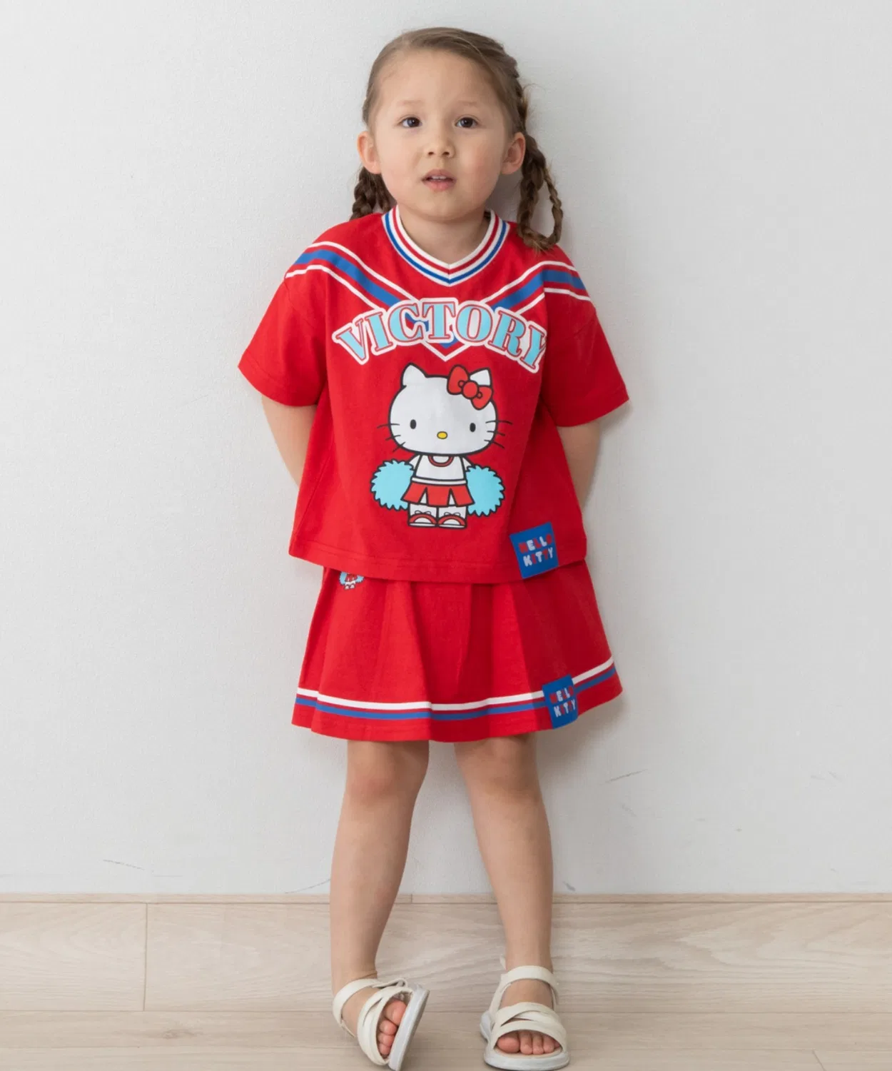 Детская юбка-шорты с принтом Sanrio Characters Hello Kitty, Red — фото 3