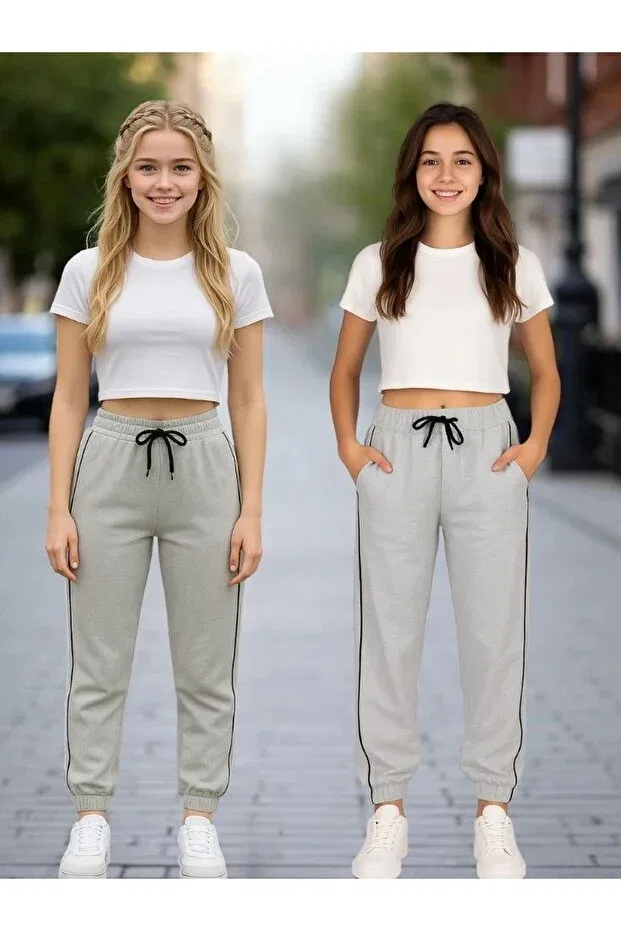 Детский спортивный комплект спортивных брюк Cm Buseyiz, Gray-Gray
