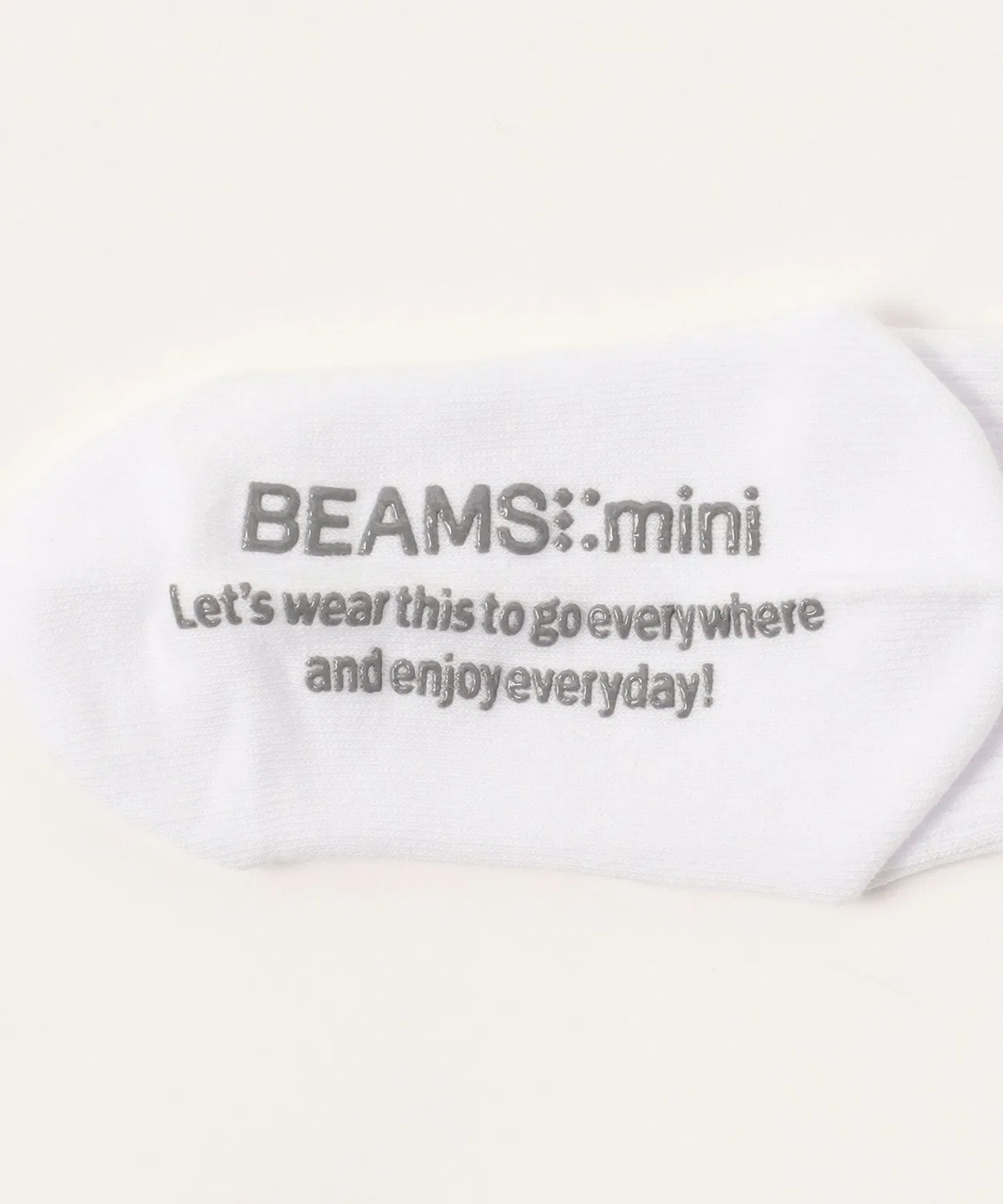 Детские носки с вышивкой, 16-21 см BEAMS mini, Белый — фото 4