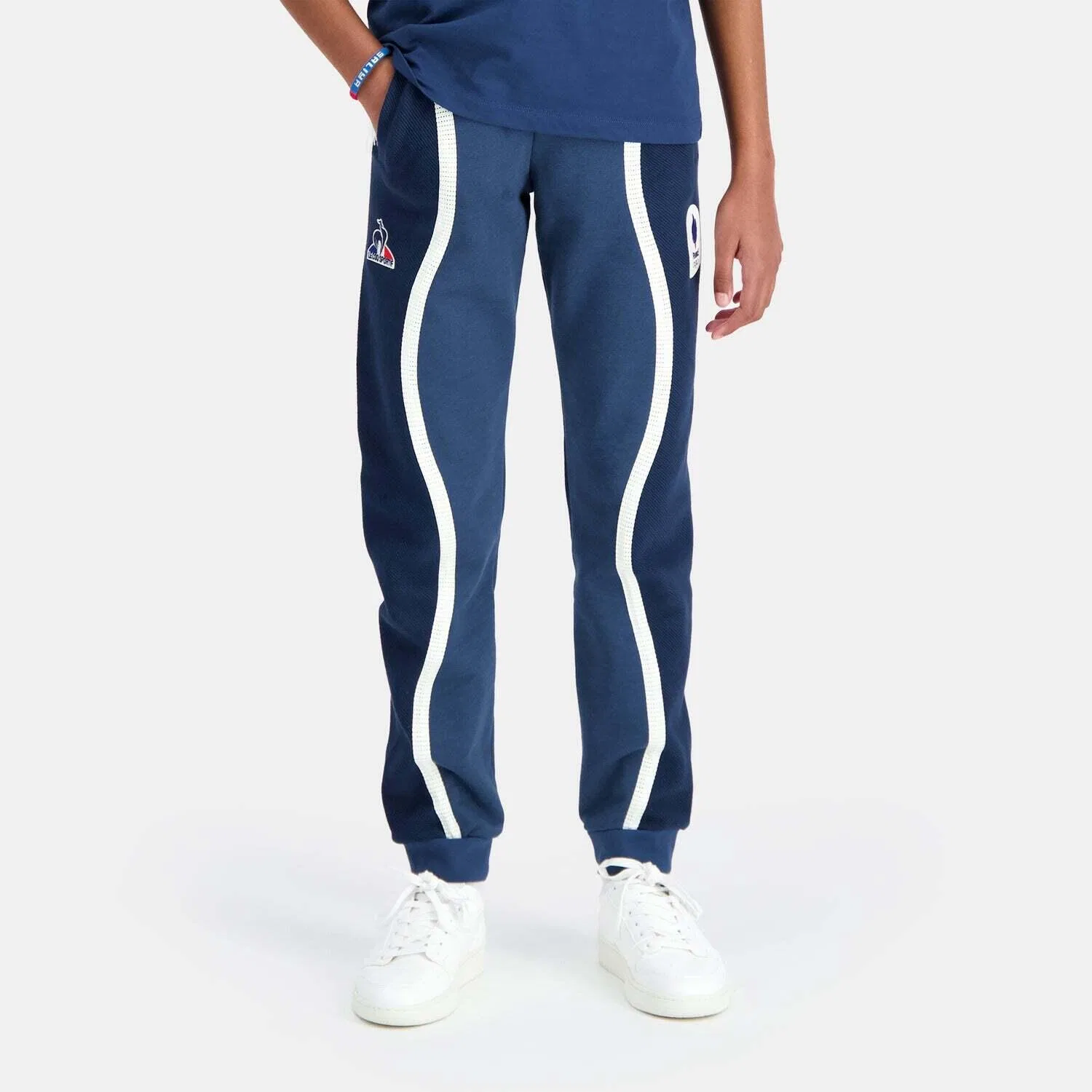 Детские штаны из футера с принтом Efro 24 N°1 Le Coq Sportif, Blau Blau — фото 3
