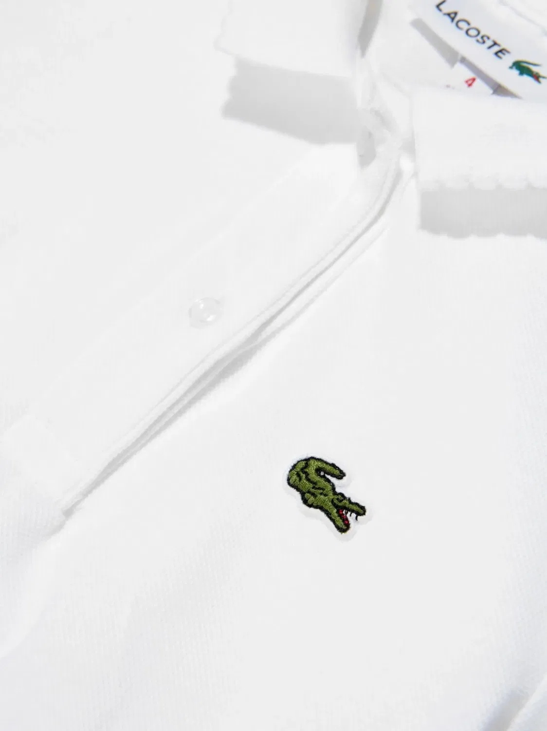 Поло с логотипом на груди Lacoste, белый — фото 2