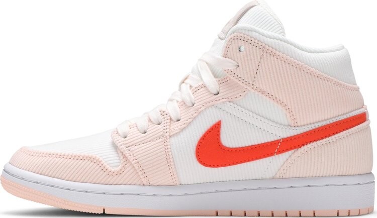 Кроссовки Wmns Air Jordan 1 Mid SE Corduroy, кремовый — фото 3