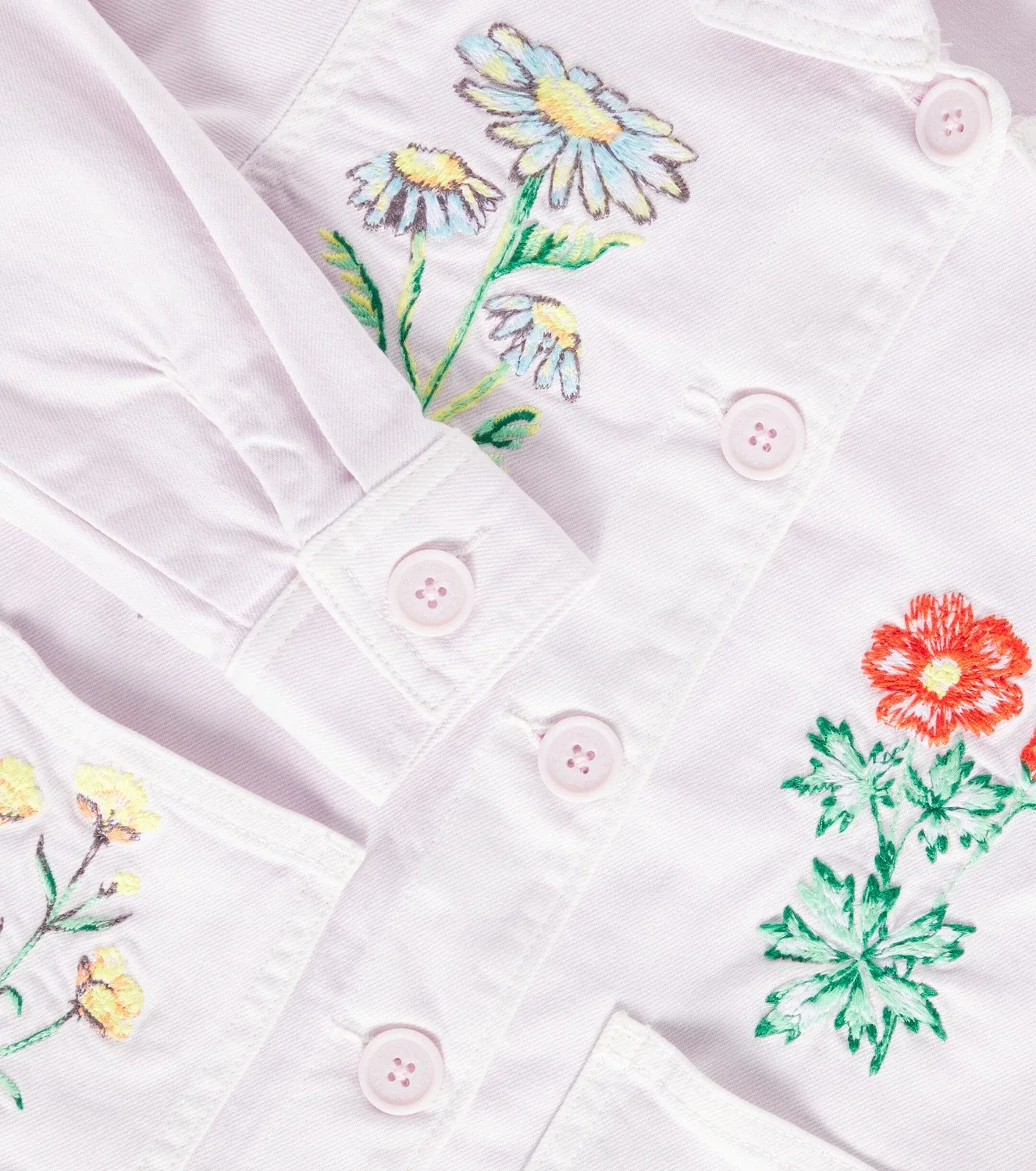 Легкая куртка с вышивкой Stella Mccartney Kids, розовый — фото 3