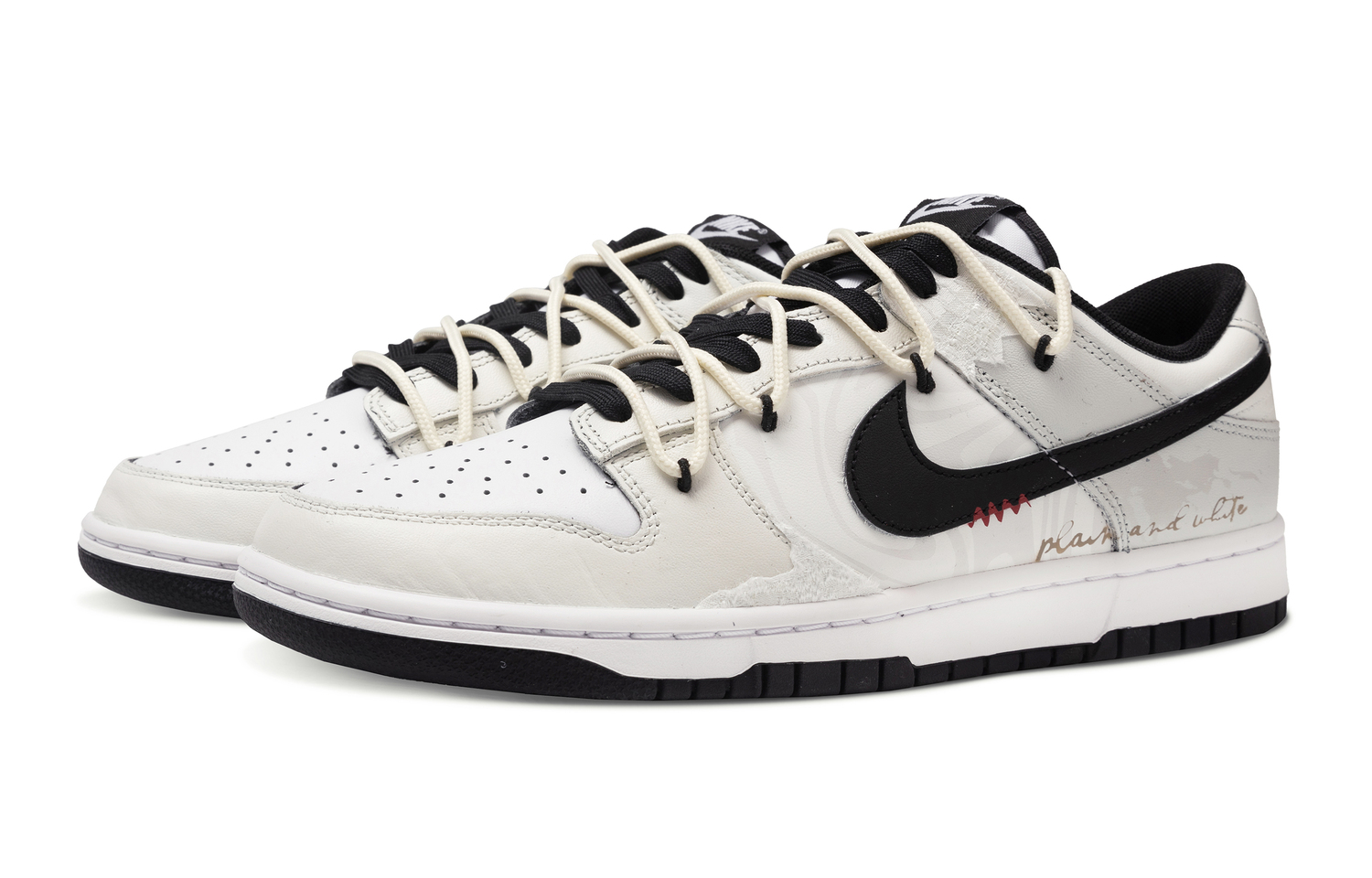 Nike Скользоустойчивые износостойкие низкие скейтерские кроссовки Dunk Unisex бежевые, цвет Beige — фото 4