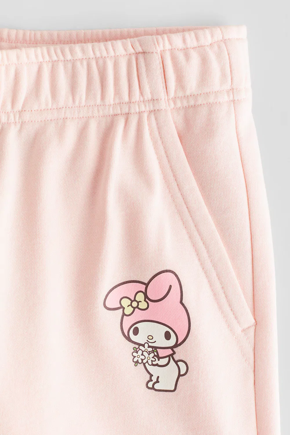 Спортивные брюки из ткани для толстовок с принтами H&M, Hellrosa/My Melody — фото 2
