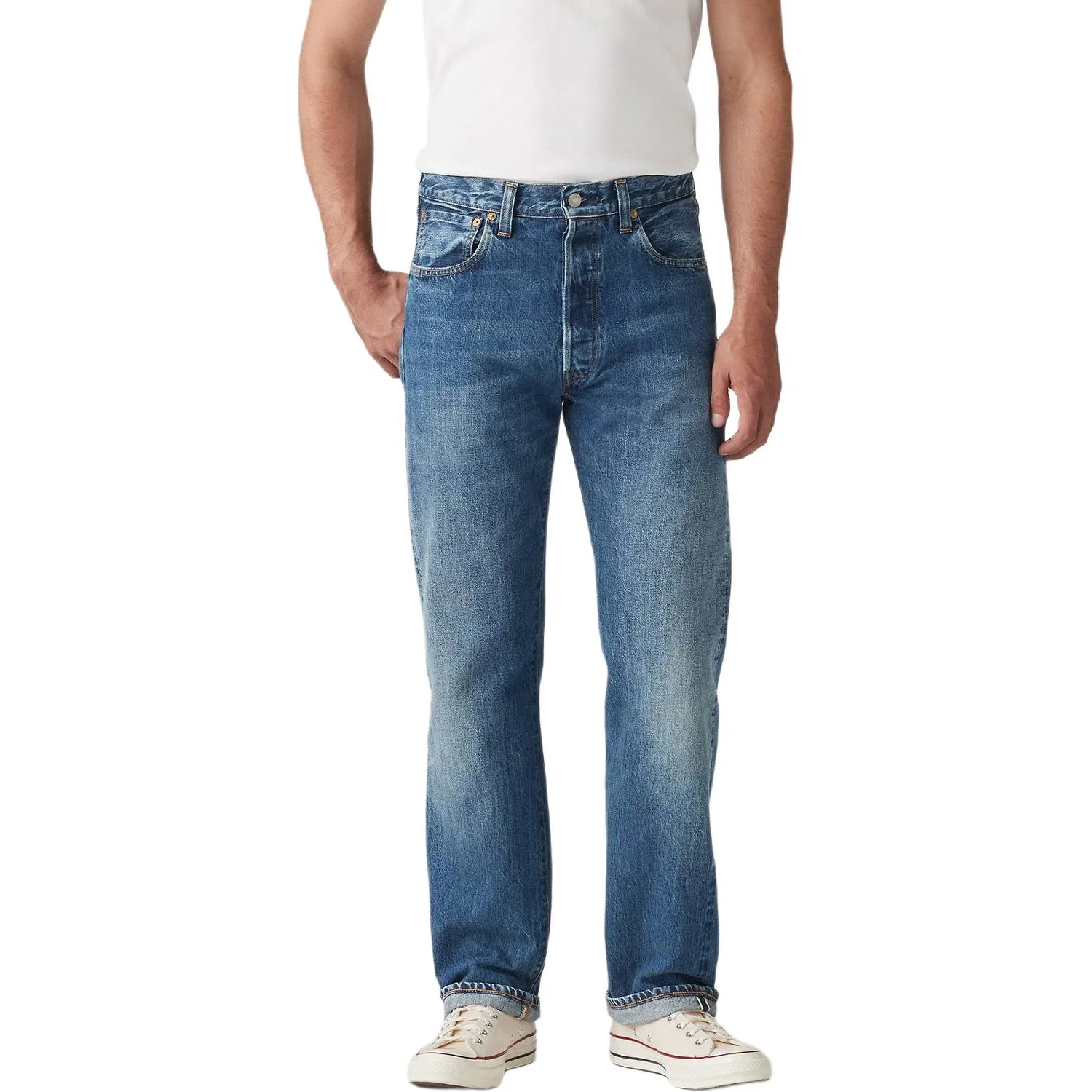 Мужские джинсы прямого кроя Medium Blue Levis, Medium Blue — фото 4