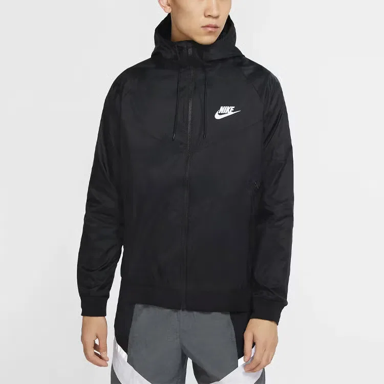 Куртка спортивная мужская с длинным рукавом Nike, черный — фото 4