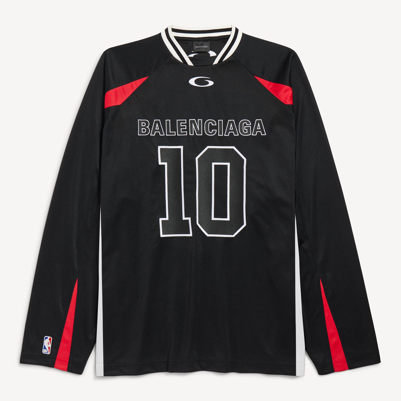 Лонгслив Balenciaga | Nba Collaboration Oversized, черный/красный/белый