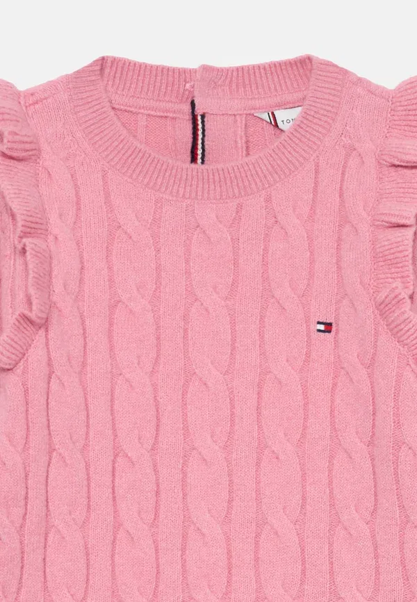 Комплект кабель вязаный с застежкой, Tommy Hilfiger, Mystic Pink, розовый — фото 4