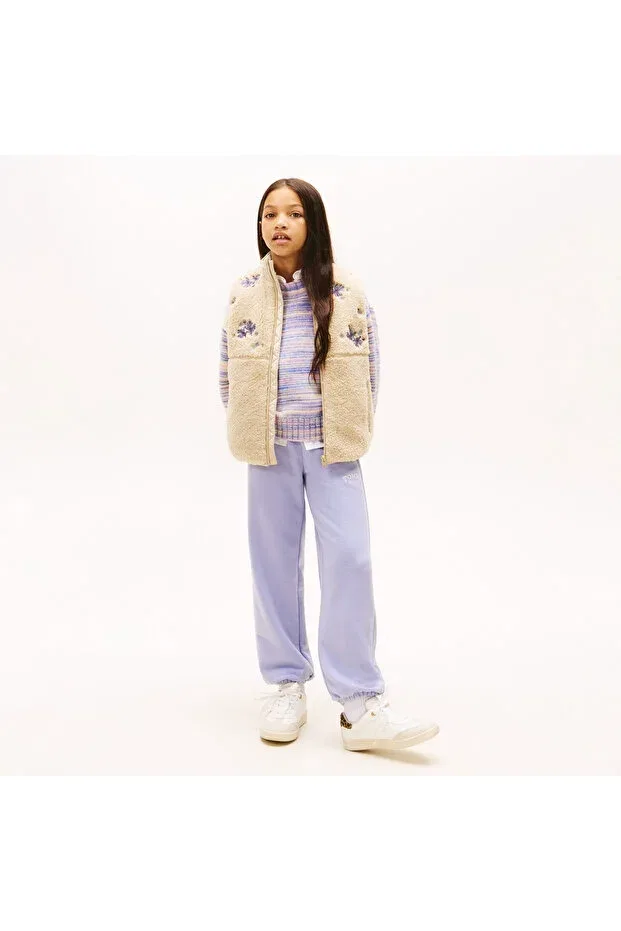 Детские спортивные штаны для девочек с прямыми штанинами Tommy Hilfiger, C5u-Blue