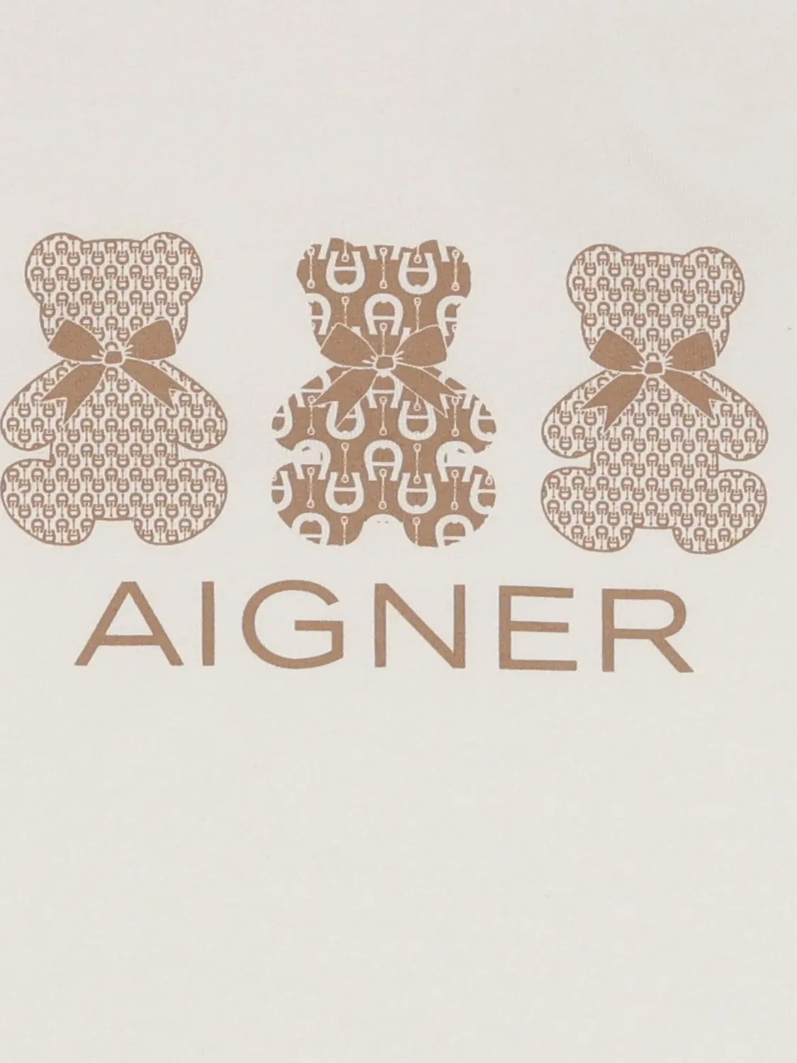 Футболка с принтом Aigner Kids, нейтральные цвета — фото 3