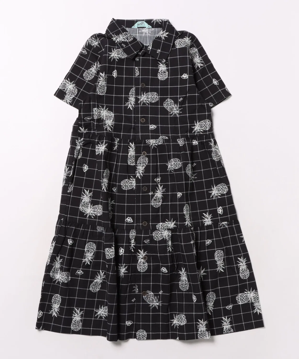 Детское платье с принтом Pineapple Check Print hakka kids, Black
