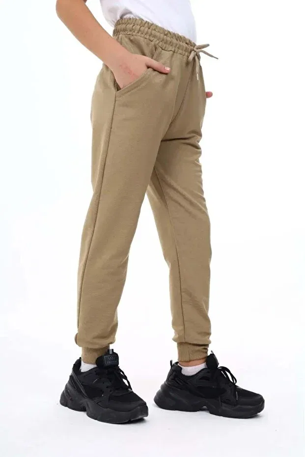 Детские спортивные штаны для мальчиков ребристые Minik'O Kids, Beige
