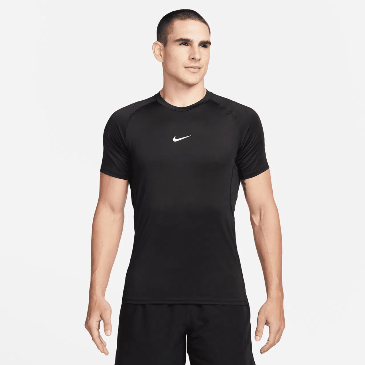 Мужская футболка с коротким рукавом Nike Dri-FIT Slim, Black/White